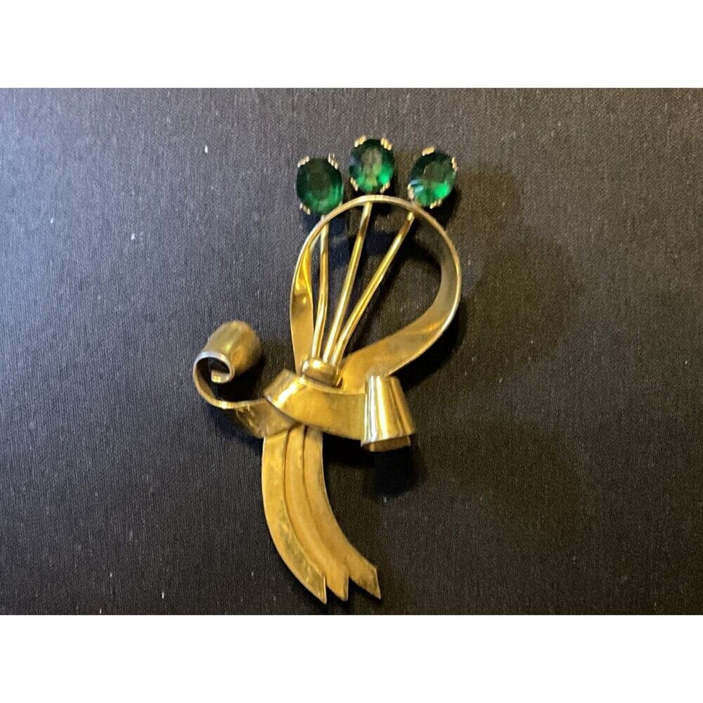 Vintage 925 Silver Vermile Coro Brooch